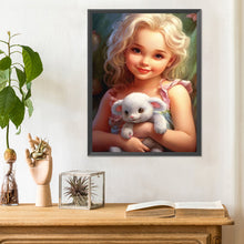 Load image into Gallery viewer, Diamond Painting - Full Round - curly hair big eyed girl (30*40CM)
