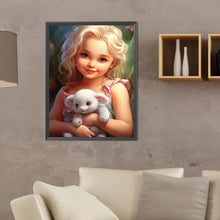 Load image into Gallery viewer, Diamond Painting - Full Round - curly hair big eyed girl (30*40CM)
