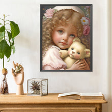 Load image into Gallery viewer, Diamond Painting - Full Round - curly hair big eyed girl (30*40CM)
