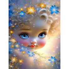 Load image into Gallery viewer, Diamond Painting - Full Round - curly hair big eyed girl (30*40CM)
