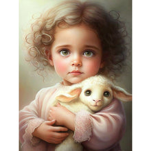 Load image into Gallery viewer, Diamond Painting - Full Round - curly hair big eyed girl (30*40CM)
