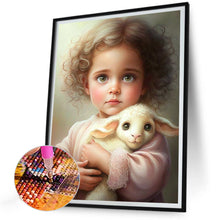 Load image into Gallery viewer, Diamond Painting - Full Round - curly hair big eyed girl (30*40CM)
