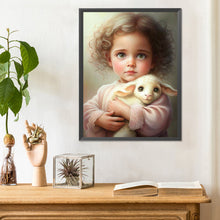 Load image into Gallery viewer, Diamond Painting - Full Round - curly hair big eyed girl (30*40CM)
