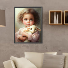 Load image into Gallery viewer, Diamond Painting - Full Round - curly hair big eyed girl (30*40CM)

