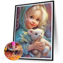 Load image into Gallery viewer, Diamond Painting - Full Round - curly hair big eyed girl (30*40CM)
