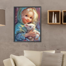 Load image into Gallery viewer, Diamond Painting - Full Round - curly hair big eyed girl (30*40CM)
