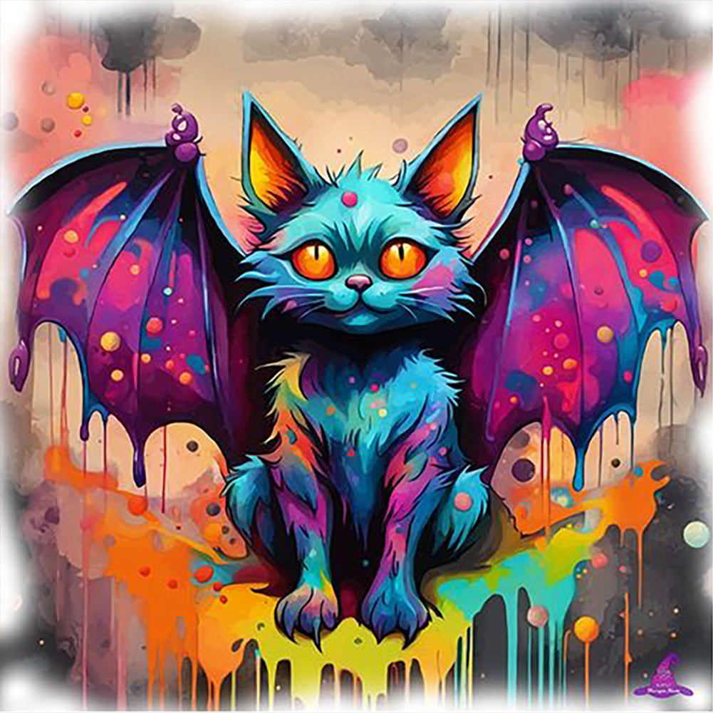 Diamond Painting - Full Round - Forest animals-bats (40*40CM)