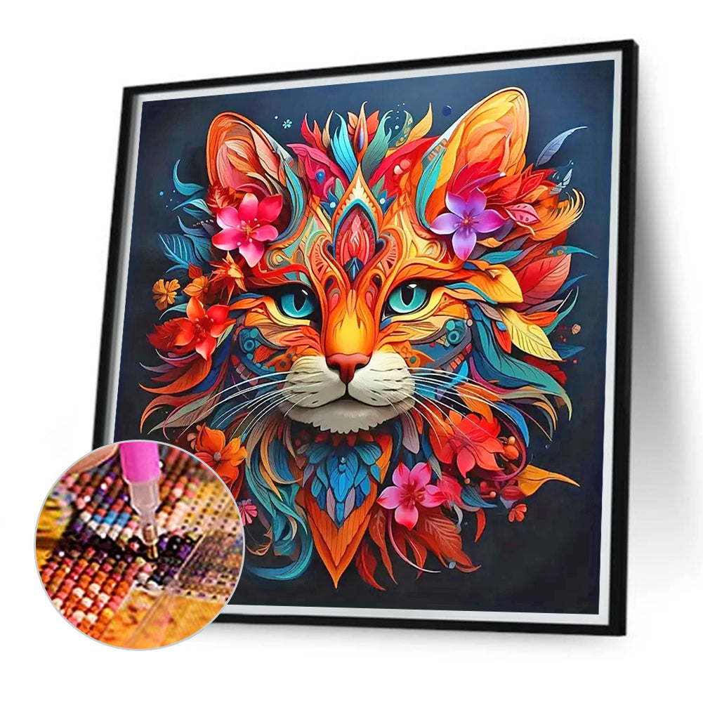 Diamond Painting - Full Round - Forest animals-kitten (40*40CM)