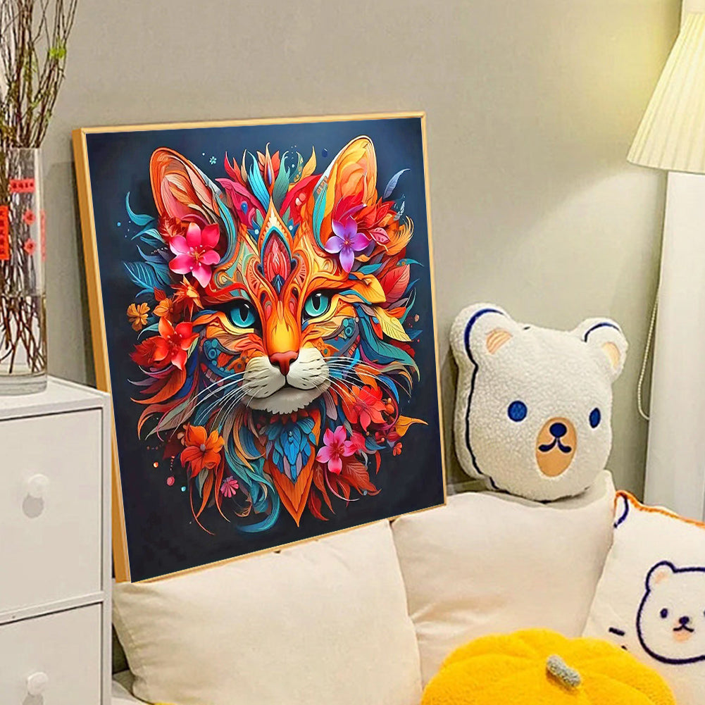 Diamond Painting - Full Round - Forest animals-kitten (40*40CM)