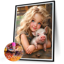Load image into Gallery viewer, Diamond Painting - Full Round - Sweet big eyed girl (30*40CM)
