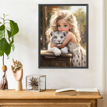 Diamond Painting - Full Round - Sweet big eyed girl (30*40CM)