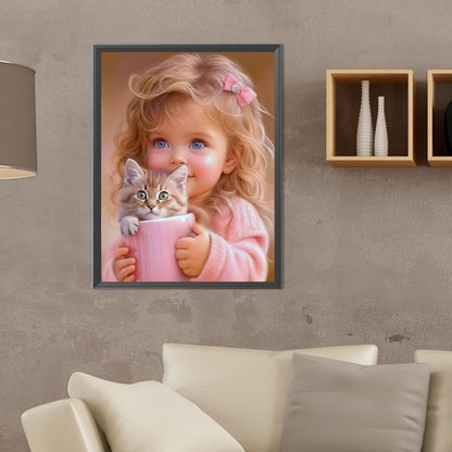 Diamond Painting - Full Round - Sweet big eyed girl (30*40CM)