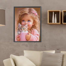 Load image into Gallery viewer, Diamond Painting - Full Round - Sweet big eyed girl (30*40CM)

