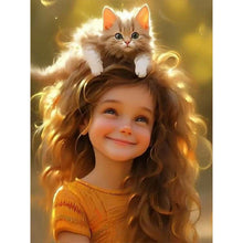 Load image into Gallery viewer, Diamond Painting - Full Round - Sweet big eyed girl (30*40CM)
