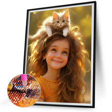 Load image into Gallery viewer, Diamond Painting - Full Round - Sweet big eyed girl (30*40CM)
