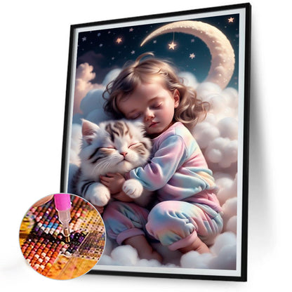 Diamond Painting - Full Round - Sweet big eyed girl (30*40CM)