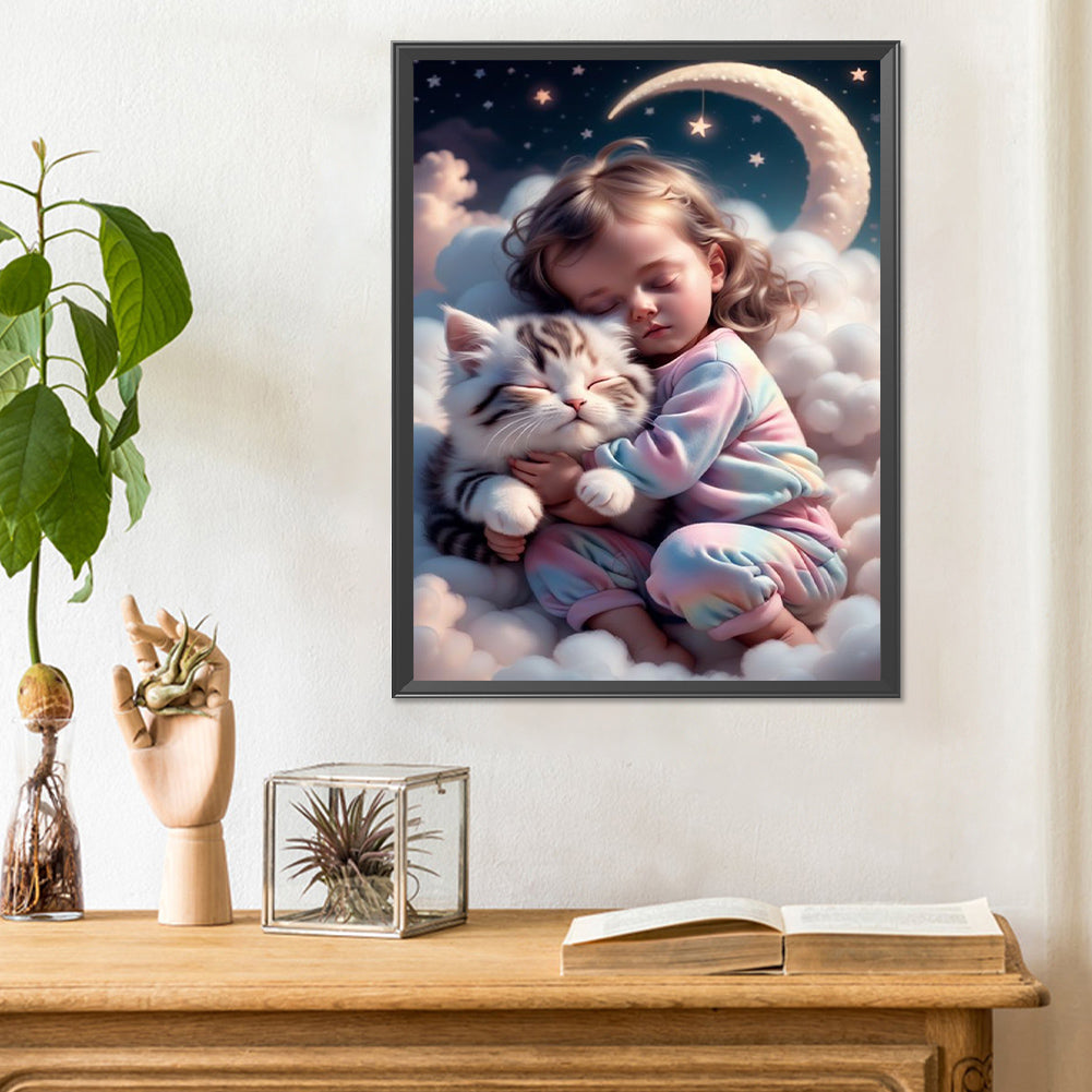 Diamond Painting - Full Round - Sweet big eyed girl (30*40CM)
