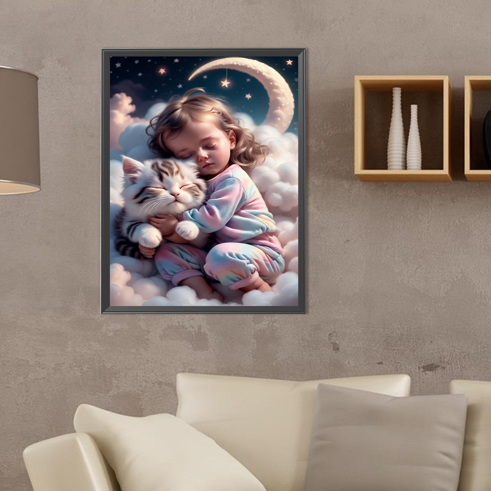 Diamond Painting - Full Round - Sweet big eyed girl (30*40CM)