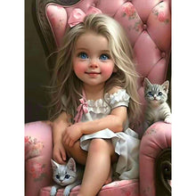 Load image into Gallery viewer, Diamond Painting - Full Round - Sweet big eyed girl (30*40CM)
