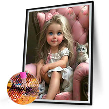 Load image into Gallery viewer, Diamond Painting - Full Round - Sweet big eyed girl (30*40CM)
