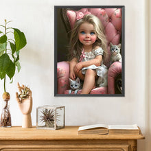 Load image into Gallery viewer, Diamond Painting - Full Round - Sweet big eyed girl (30*40CM)
