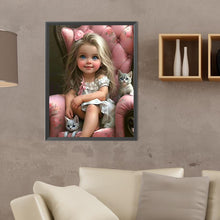 Load image into Gallery viewer, Diamond Painting - Full Round - Sweet big eyed girl (30*40CM)
