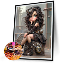 Load image into Gallery viewer, Diamond Painting - Full Round - sweet cool girl (30*40CM)
