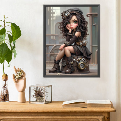 Diamond Painting - Full Round - sweet cool girl (30*40CM)