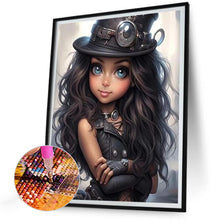 Load image into Gallery viewer, Diamond Painting - Full Round - sweet cool girl (30*40CM)
