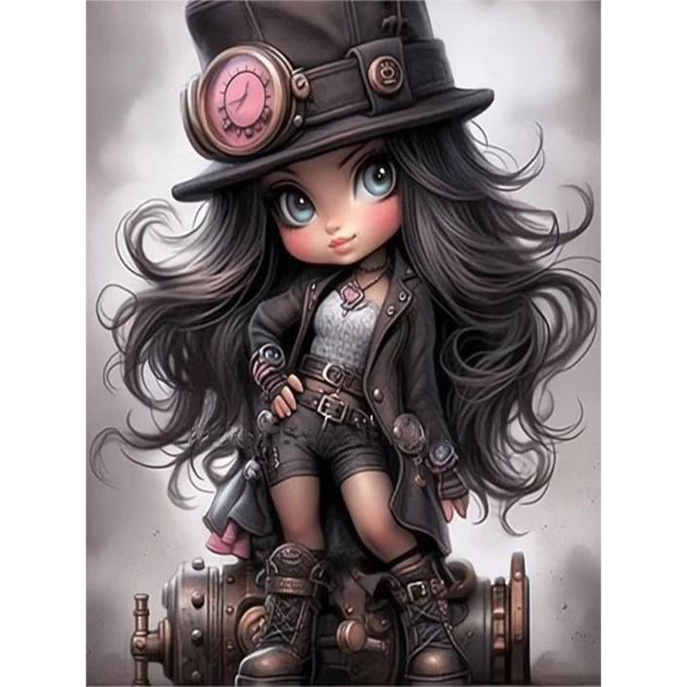Diamond Painting - Full Round - sweet cool girl (30*40CM)