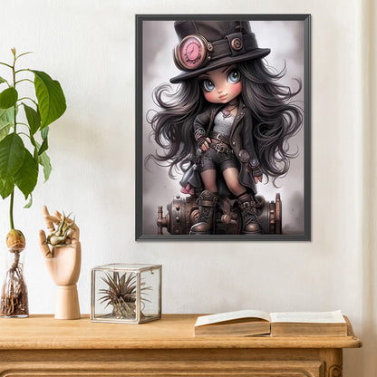 Diamond Painting - Full Round - sweet cool girl (30*40CM)
