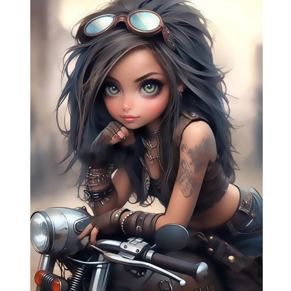 Diamond Painting - Full Round - sweet cool girl (40*50CM)