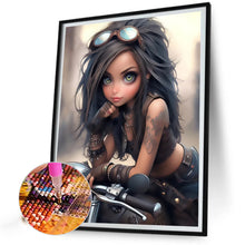 Load image into Gallery viewer, Diamond Painting - Full Round - sweet cool girl (40*50CM)
