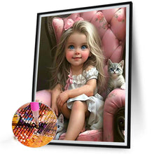 Load image into Gallery viewer, Diamond Painting - Full Round - sweet cool girl (40*50CM)
