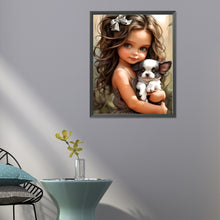 Load image into Gallery viewer, Diamond Painting - Full Round - sweet cool girl (40*50CM)
