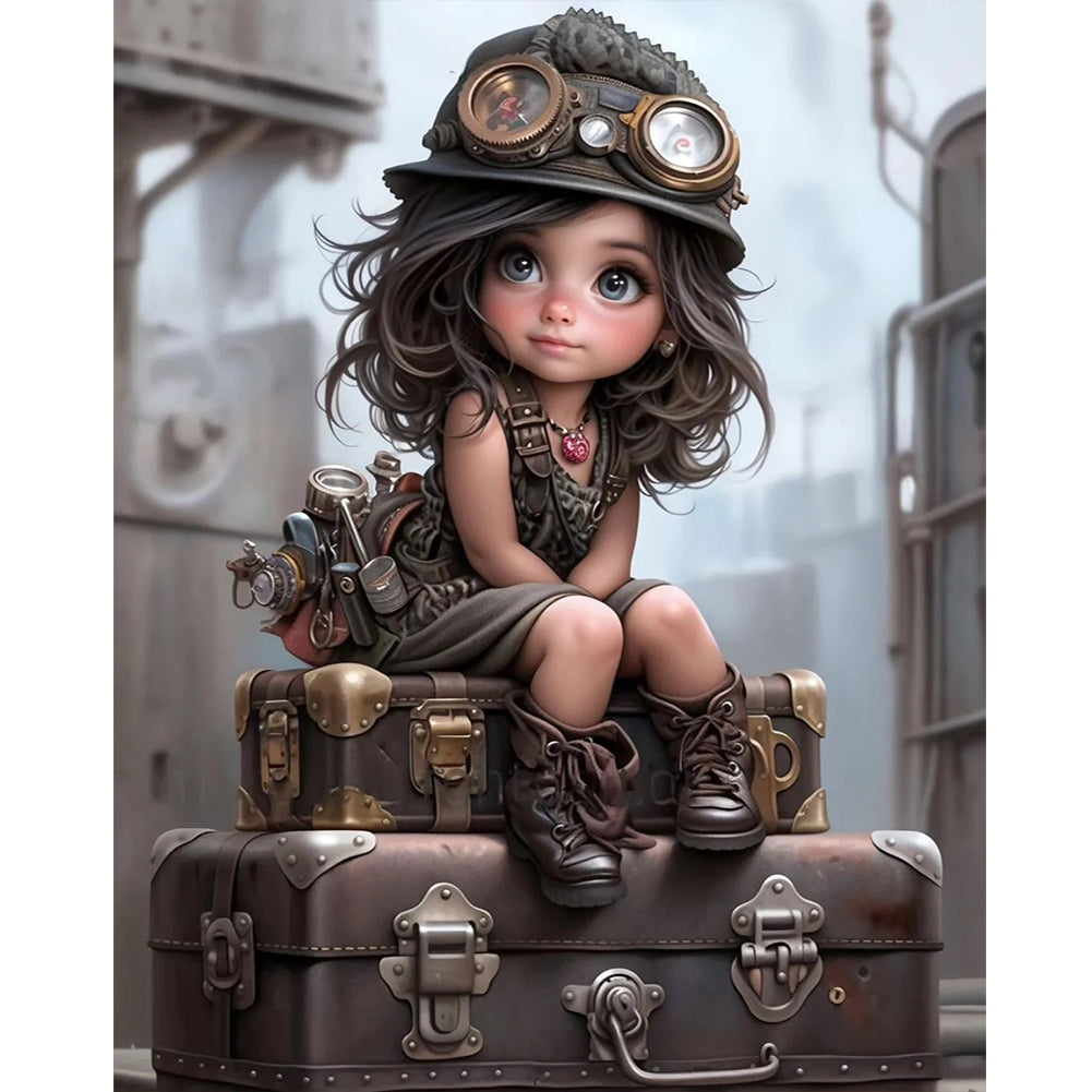 Diamond Painting - Full Round - sweet cool girl (40*50CM)