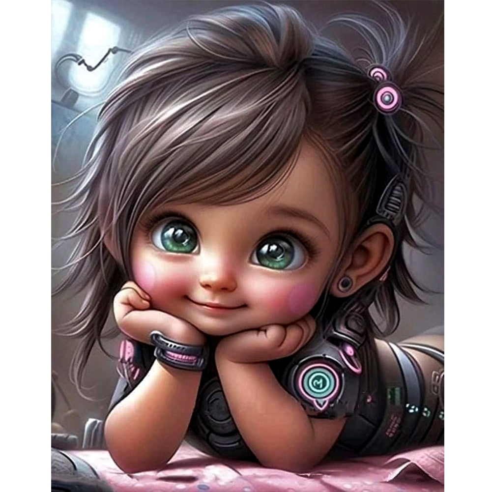 Diamond Painting - Full Round - sweet cool girl (40*50CM)