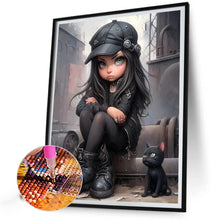Load image into Gallery viewer, Diamond Painting - Full Round - sweet cool girl (40*50CM)
