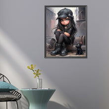 Load image into Gallery viewer, Diamond Painting - Full Round - sweet cool girl (40*50CM)
