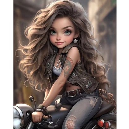 Diamond Painting - Full Round - sweet cool girl (40*50CM)