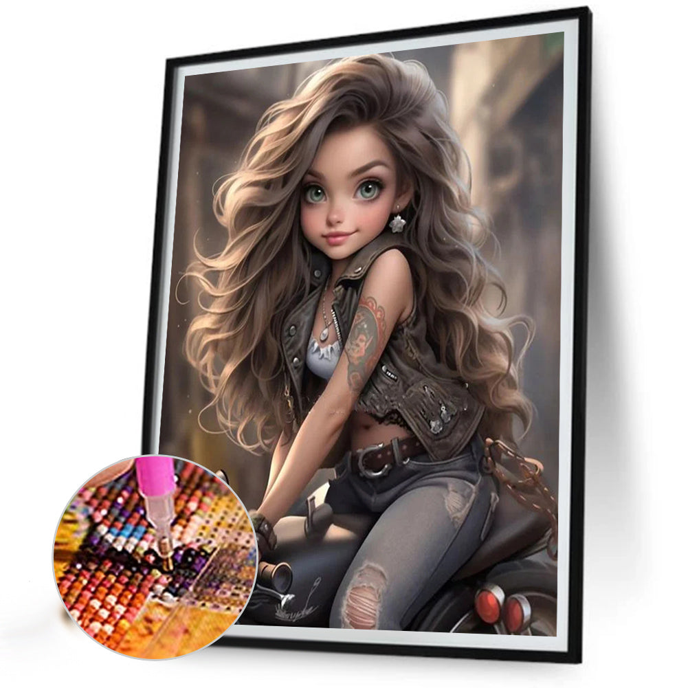 Diamond Painting - Full Round - sweet cool girl (40*50CM)