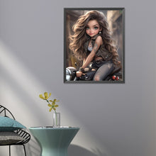 Load image into Gallery viewer, Diamond Painting - Full Round - sweet cool girl (40*50CM)

