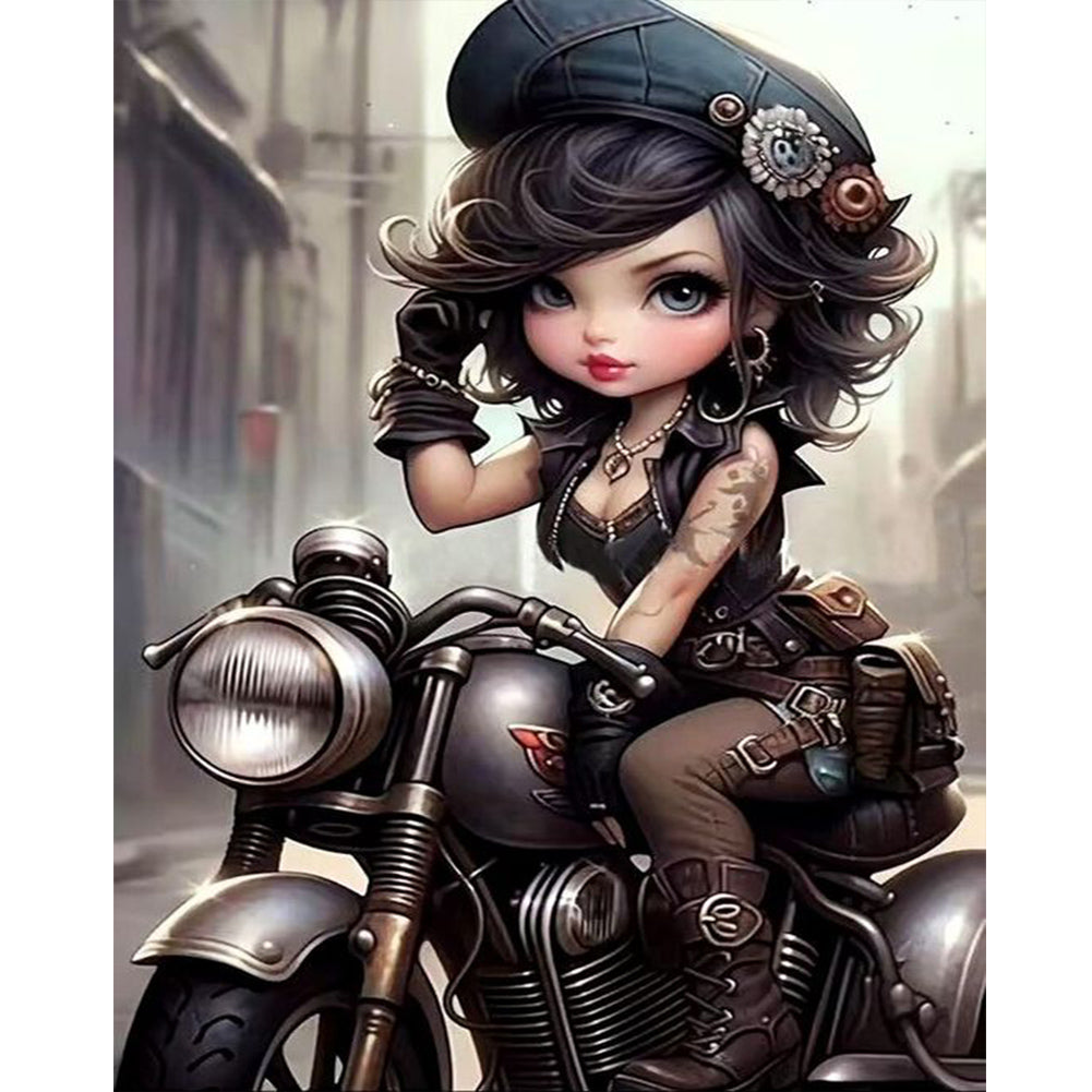 Diamond Painting - Full Round - sweet cool girl (40*50CM)