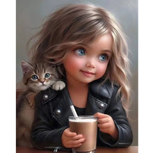 Load image into Gallery viewer, Diamond Painting - Full Round - sweet cool girl (40*50CM)
