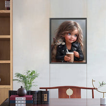 Load image into Gallery viewer, Diamond Painting - Full Round - sweet cool girl (40*50CM)
