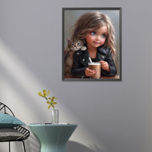 Load image into Gallery viewer, Diamond Painting - Full Round - sweet cool girl (40*50CM)
