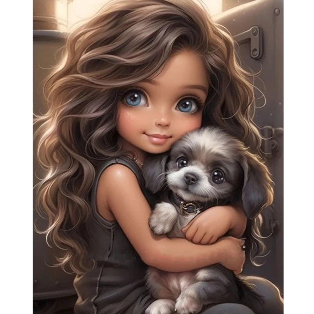 Diamond Painting - Full Round - sweet cool girl (40*50CM)