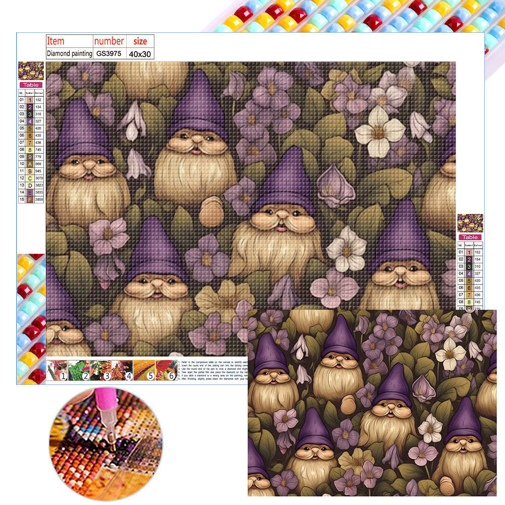 Diamond Painting - Full Square - Purple Hat Goblin (40*30CM)
