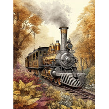 Load image into Gallery viewer, Diamond Painting - Full Square - woods train (45*60CM)
