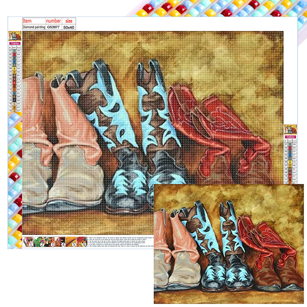 Diamond Painting - Full Square - boots (50*40CM)
